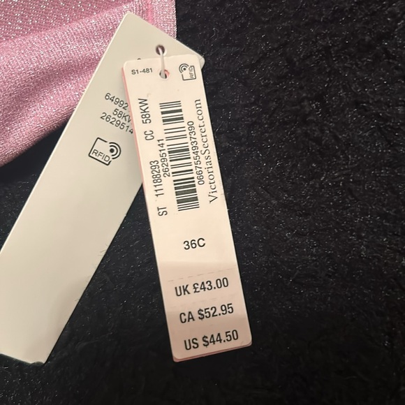 Brand New Victoria Secret Pink Shimmer Bikini Top - Picture 5 of 7